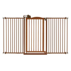 Tall One Touch Gate II (Option: Wide in Brown)